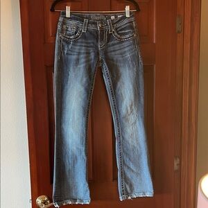 Miss Me Women's Boot Cut Jeans - Faded Blue